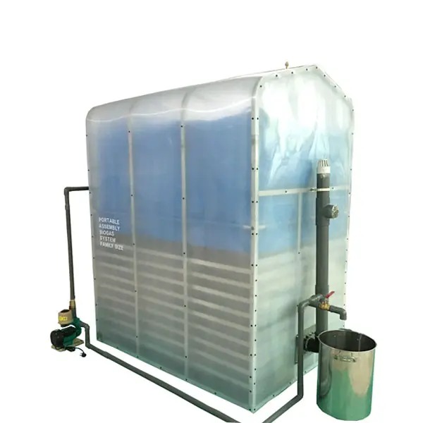 小型（家庭用）温室付きバイオガスプラント／バイオガスダイジェスター／たい肥化装置／嫌気性メタンガス発生装置（BGD200-1.2m3）